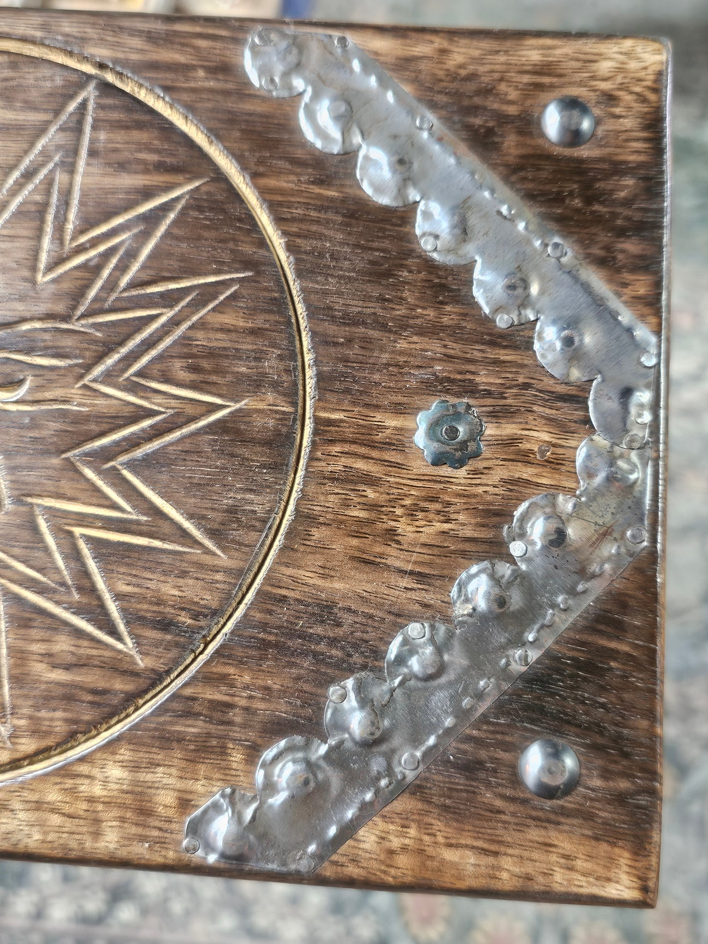 Carved Wood Latched Box