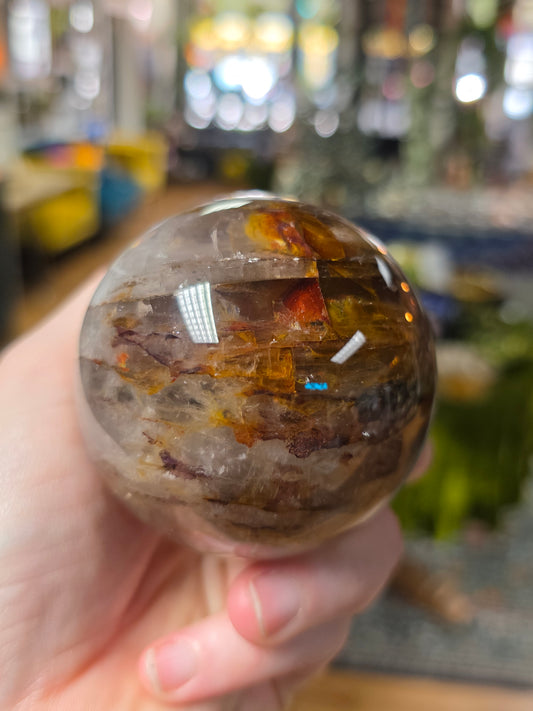 Fire Quartz/ Golden Healer Quartz Sphere