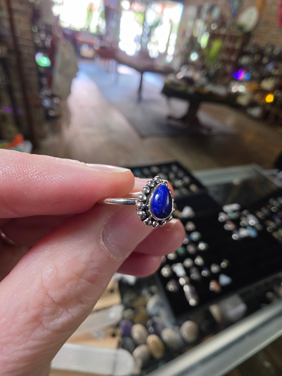 Lapis Lazuli Ring Size 5 (Enhanced)