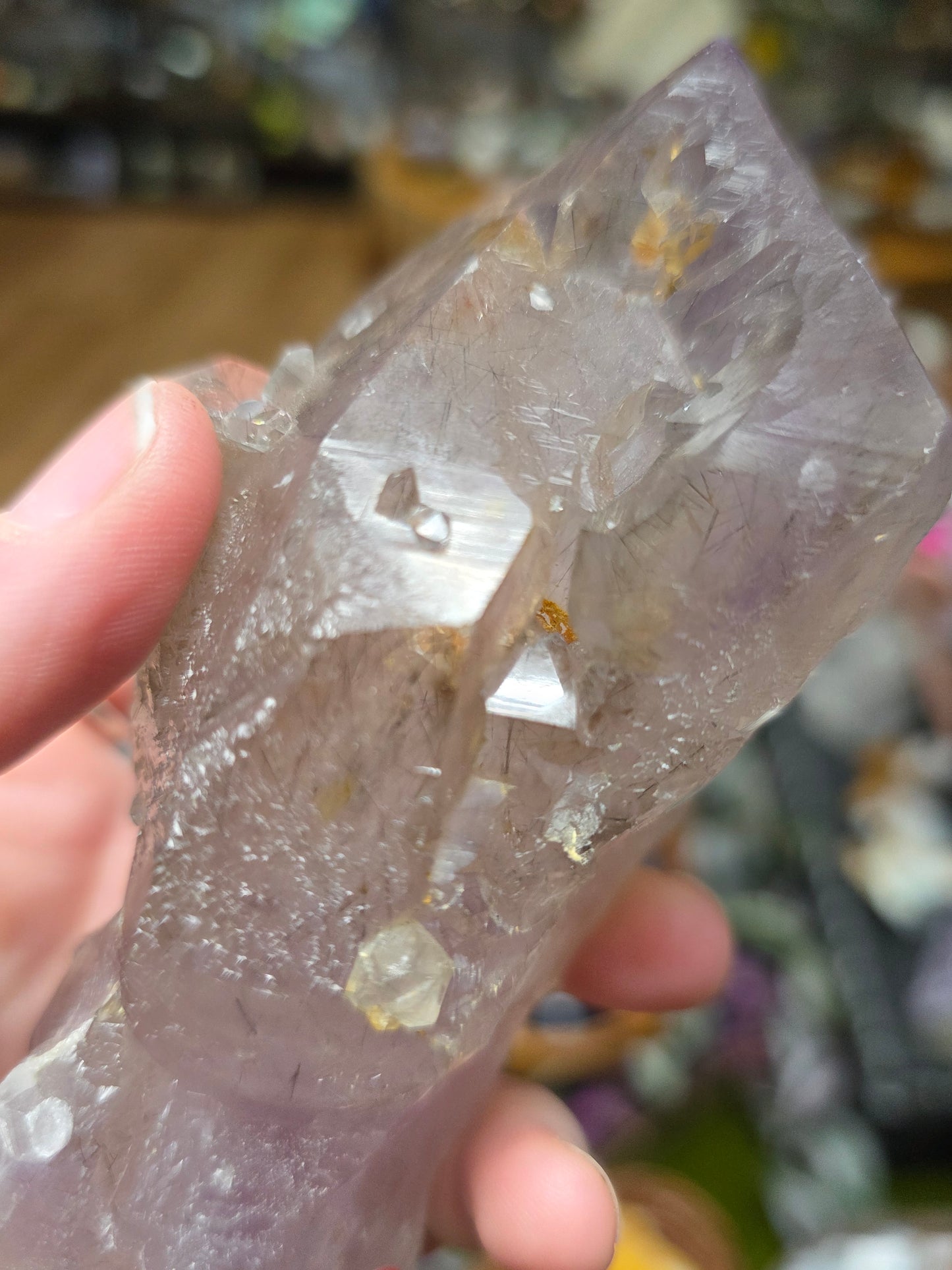 Included Amethyst Root with Metal Stand