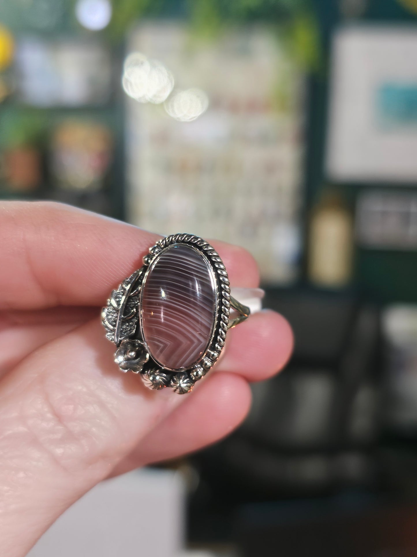 Size 6 Botswana Agate Ring