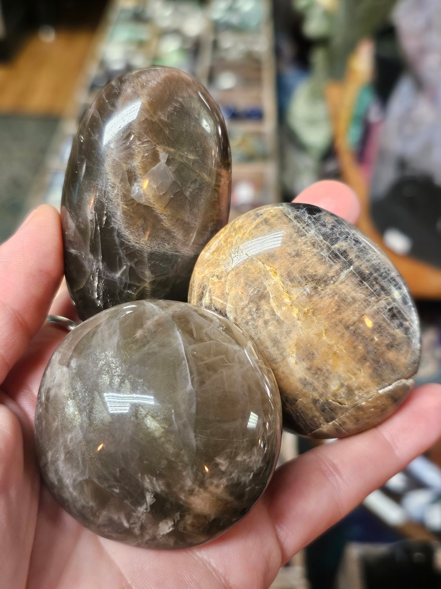 Black Moonstone Palmstone