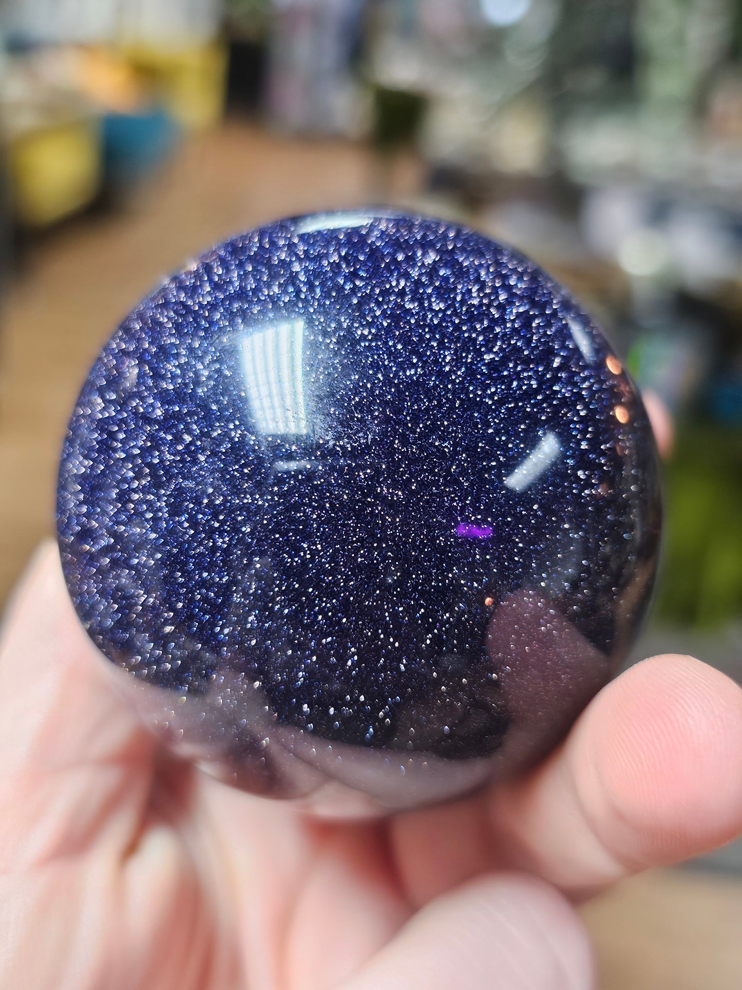 Blue Goldstone Sphere
