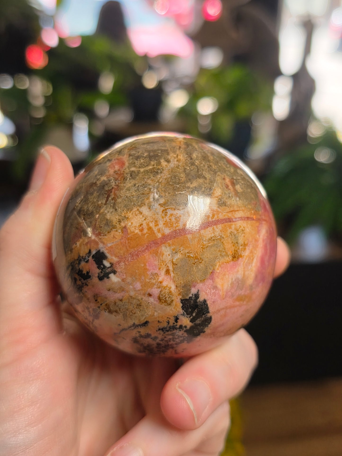Rhodonite Sphere