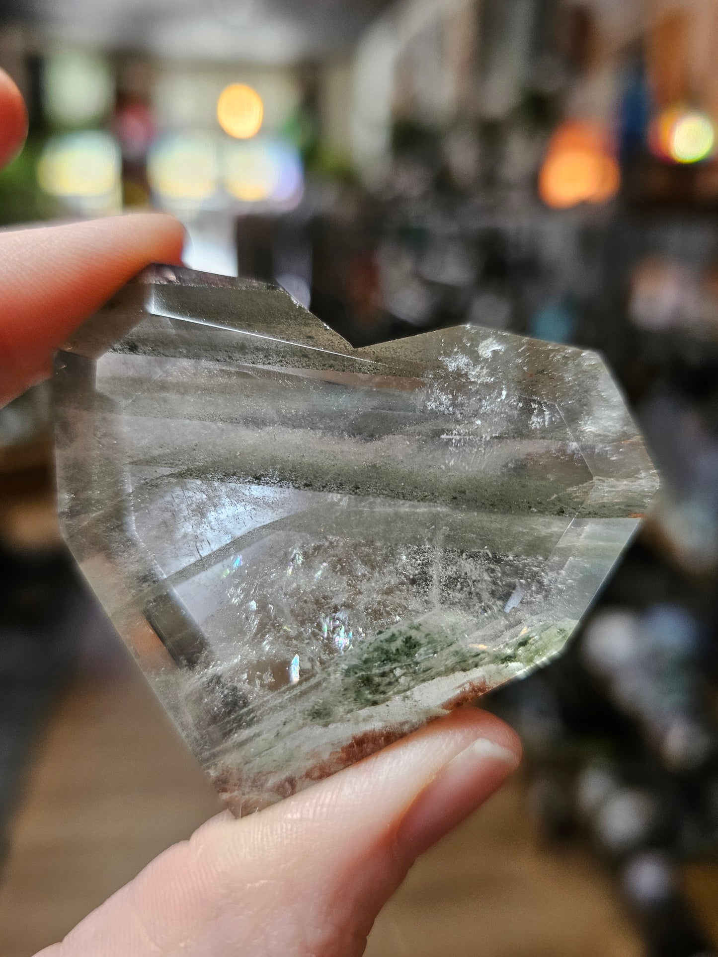 Faceted Garden Quartz Heart