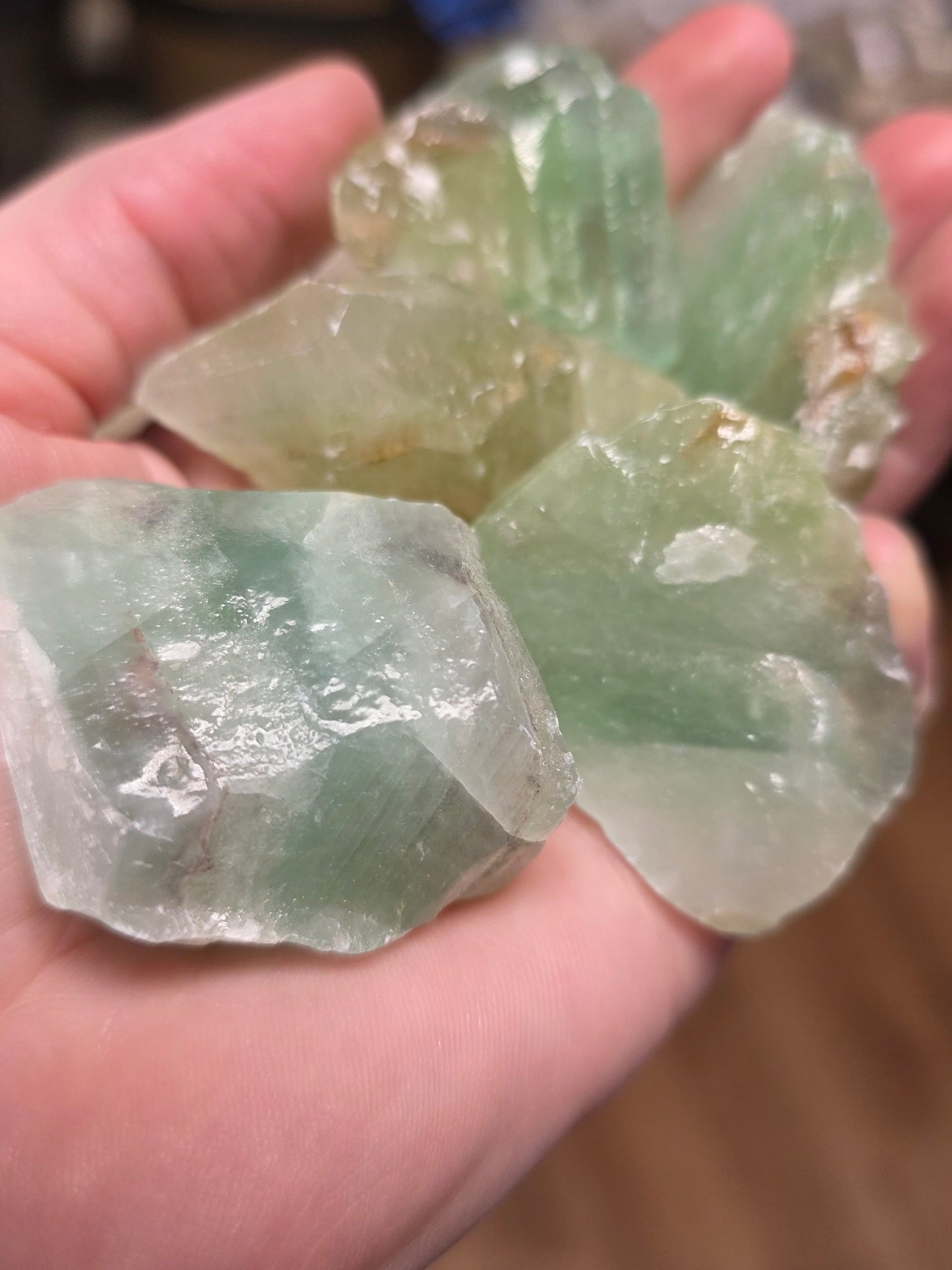 Pistachio Calcite Raw Stone
