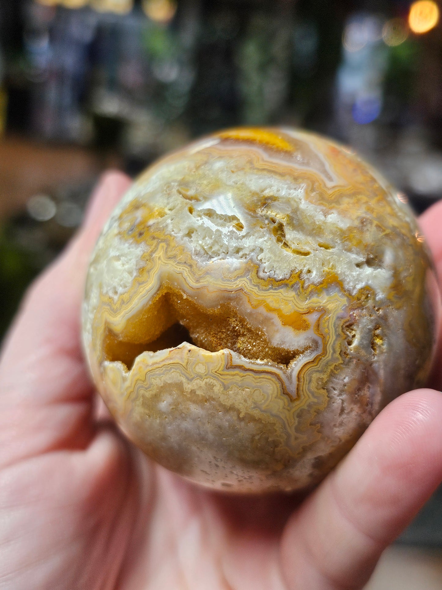 Java Lace Agate Sphere