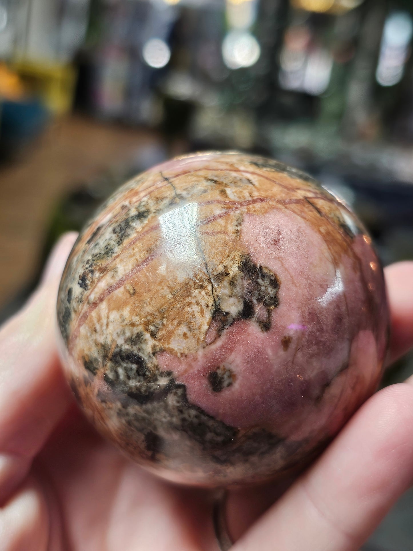 Rhodonite Sphere