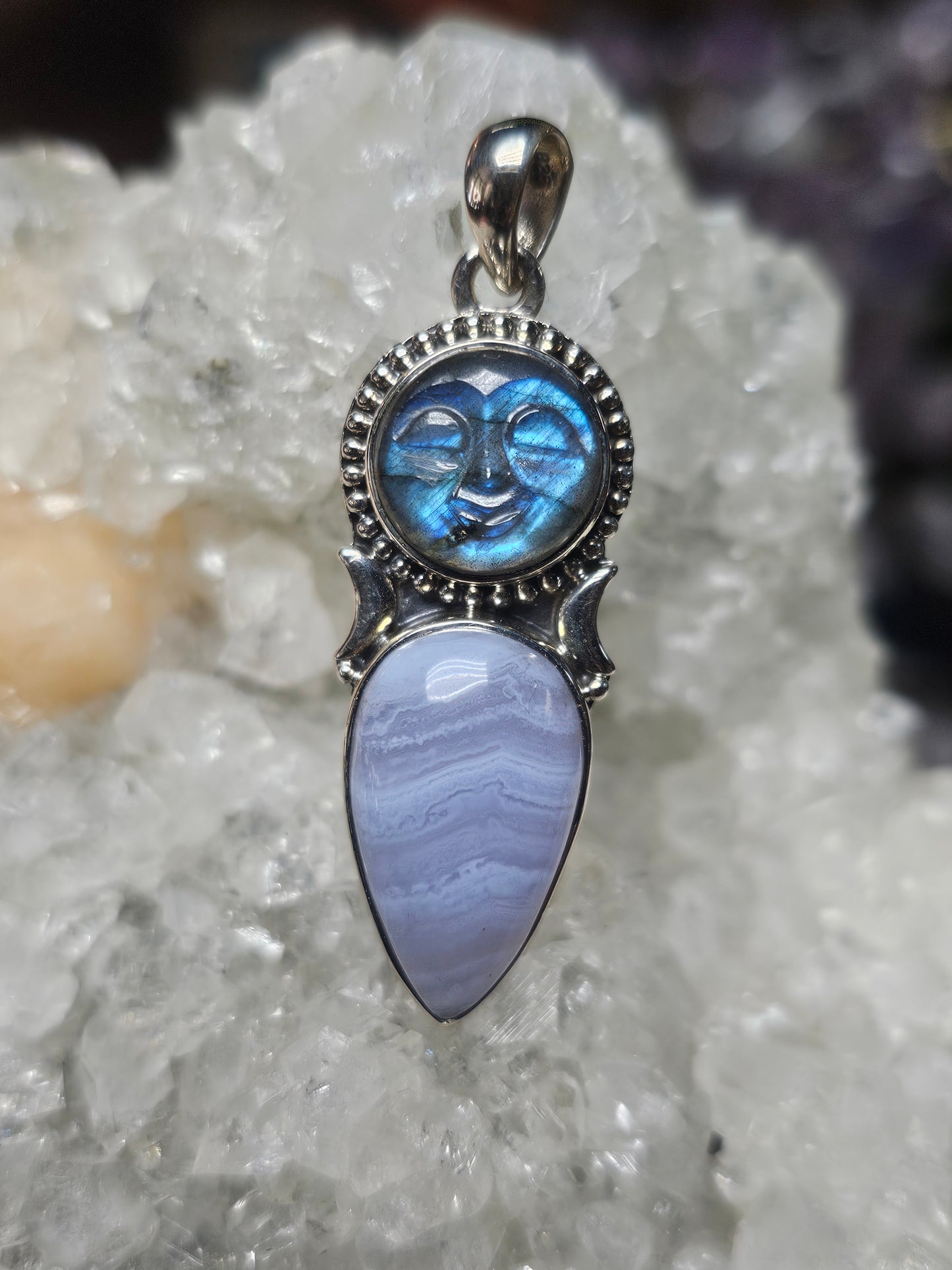 Blue lace agate & labradorite