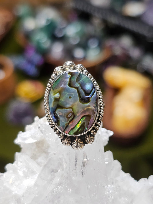 Size 8.5 Abalone Ring
