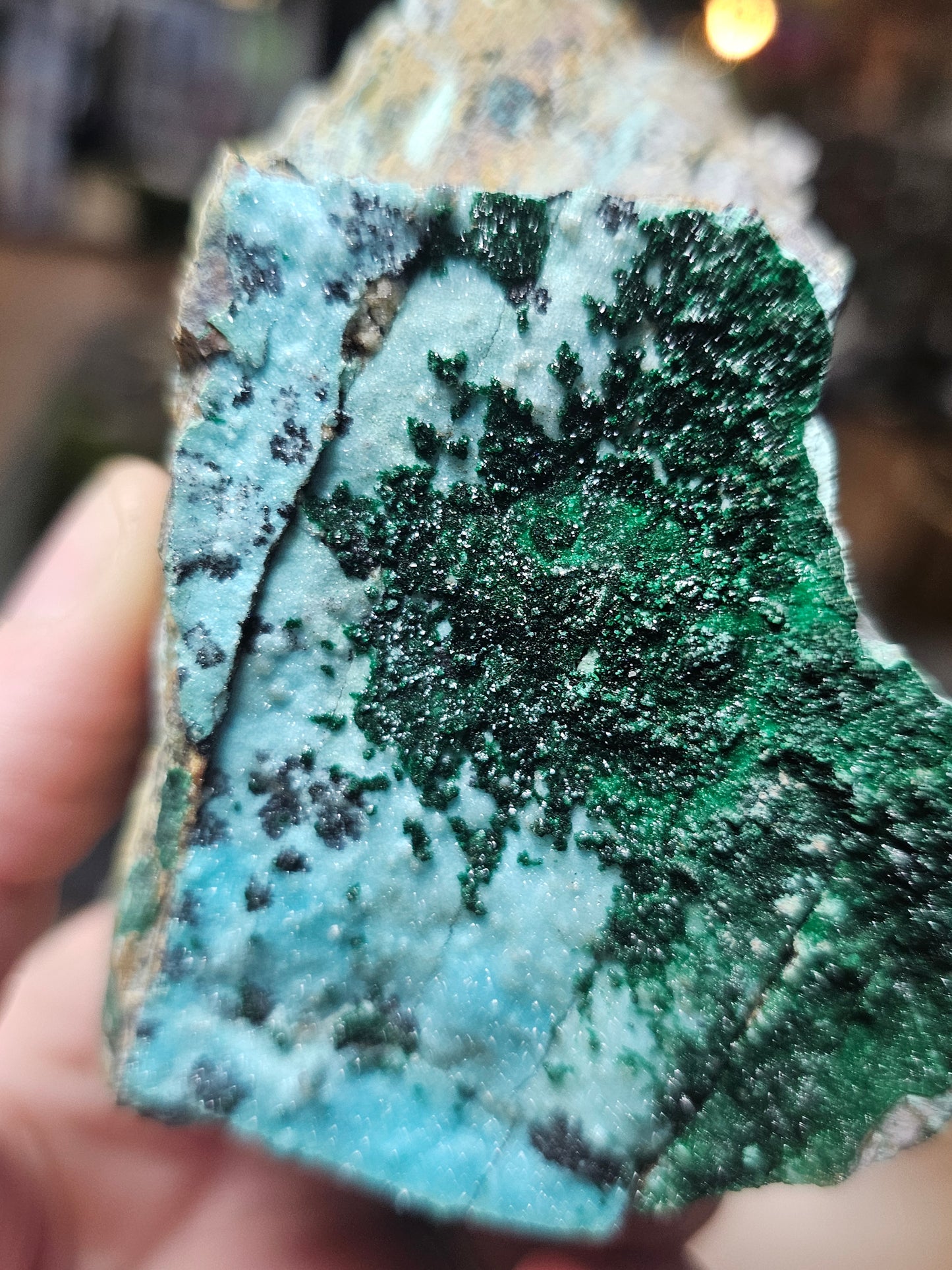 Druzy Chrysocolla and Malachite