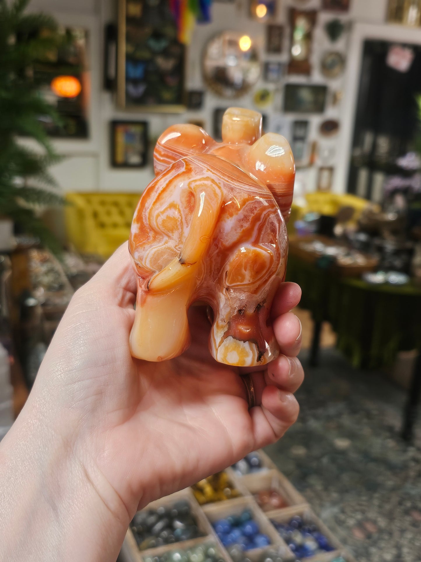 Carnelian Sardonyx Agate Elephant Carving
