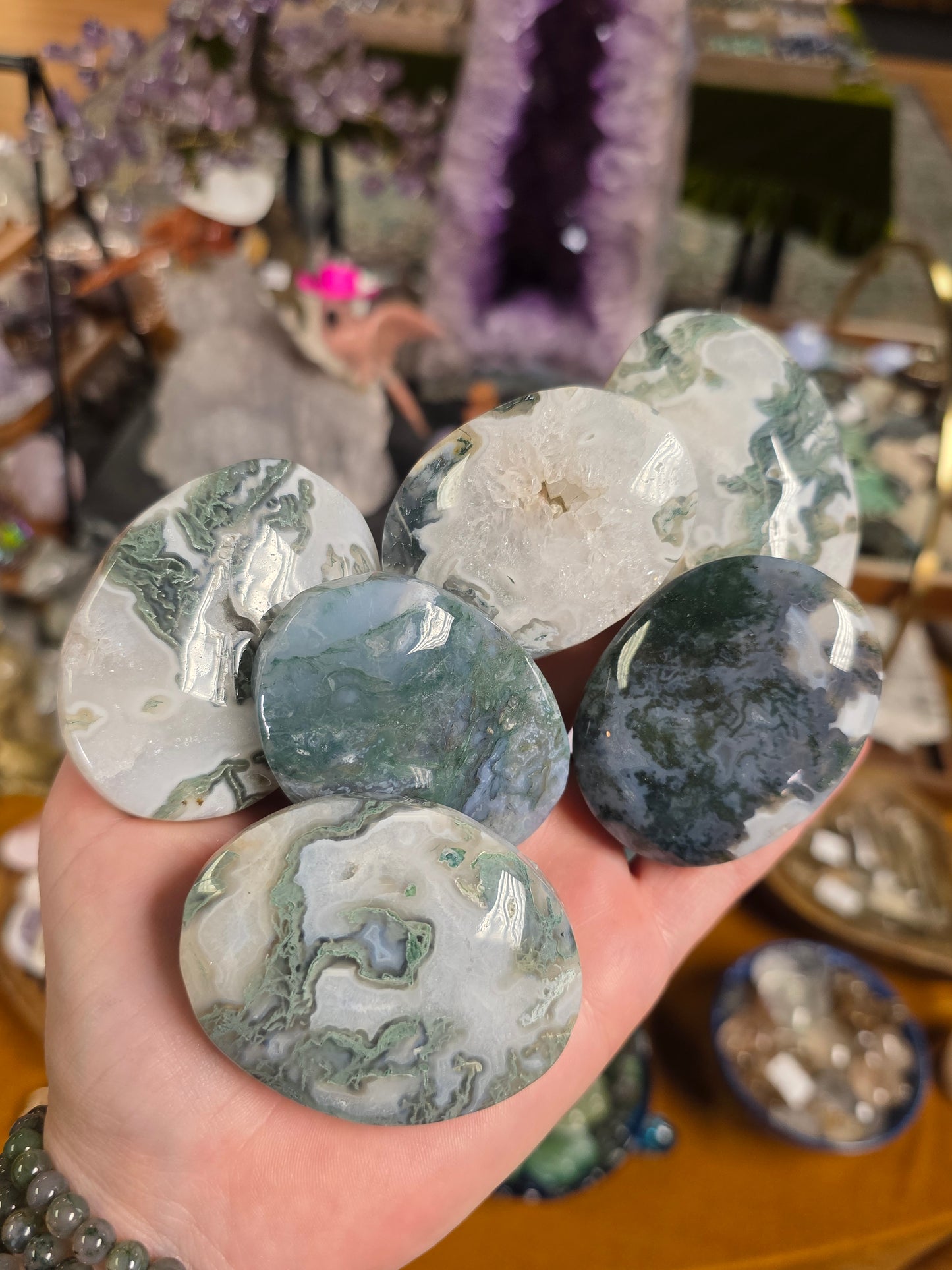 Moss Agate palmstone