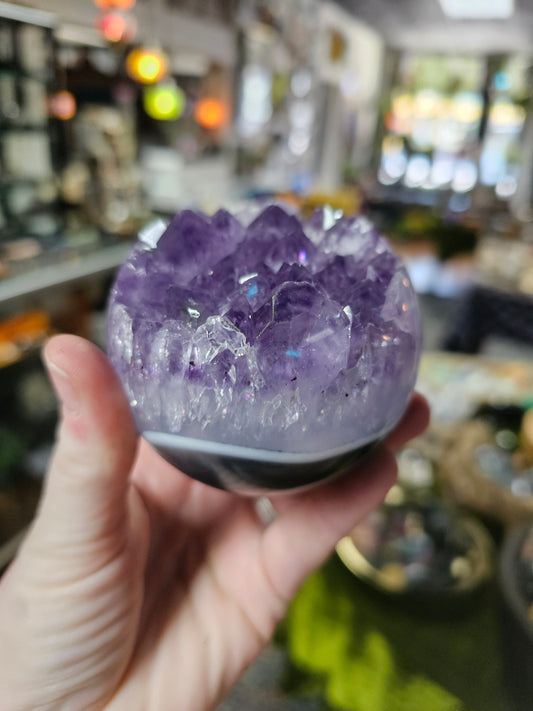 Amethyst Agate Sphere