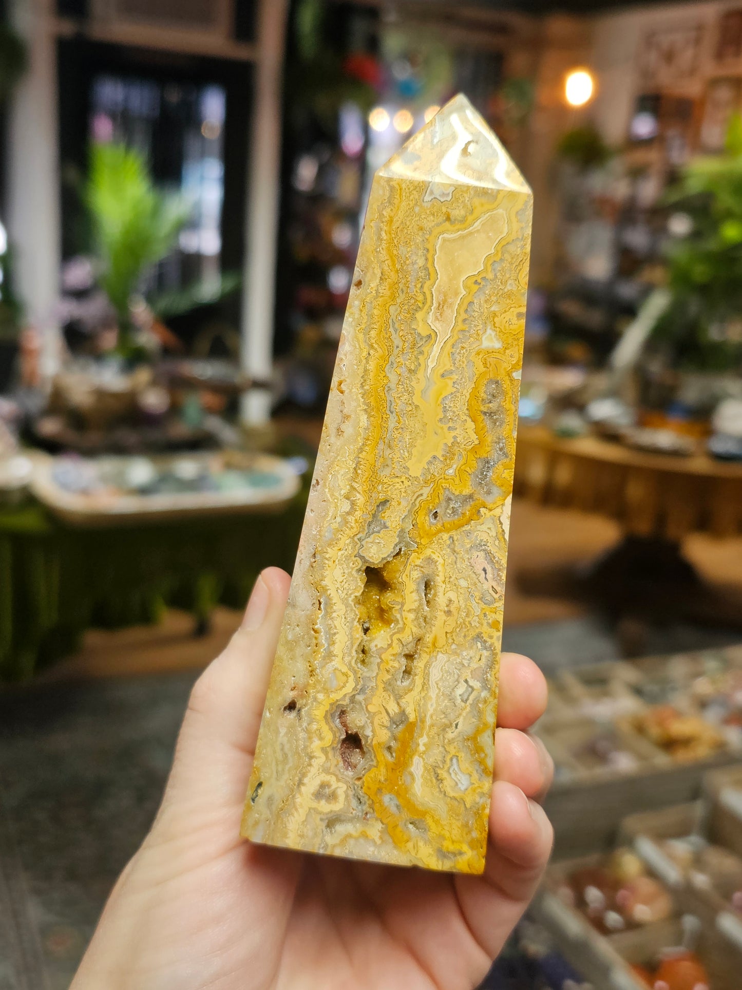 Java Lace Agate tower