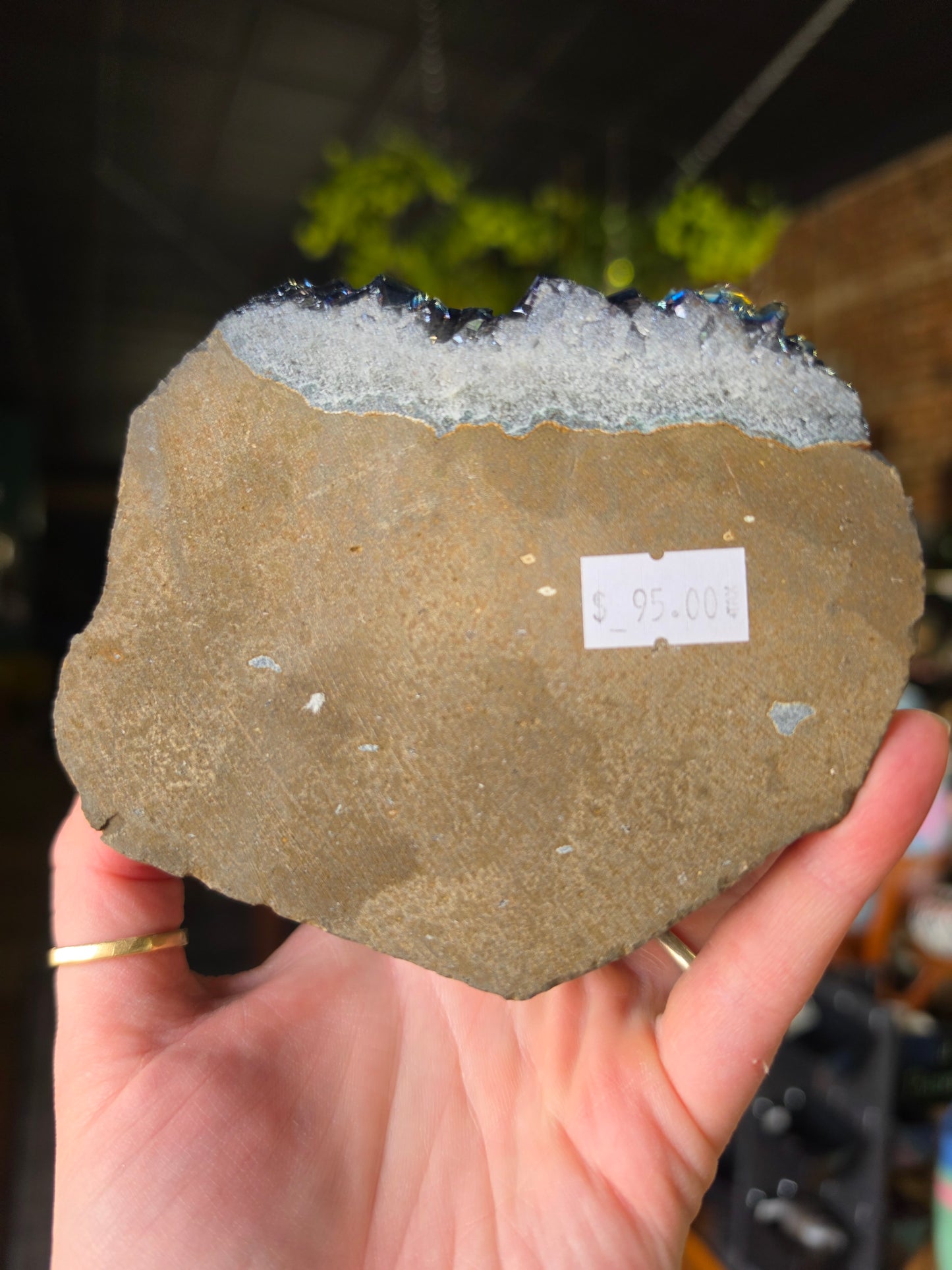 Treated Aura Quartz Cluster Freeform