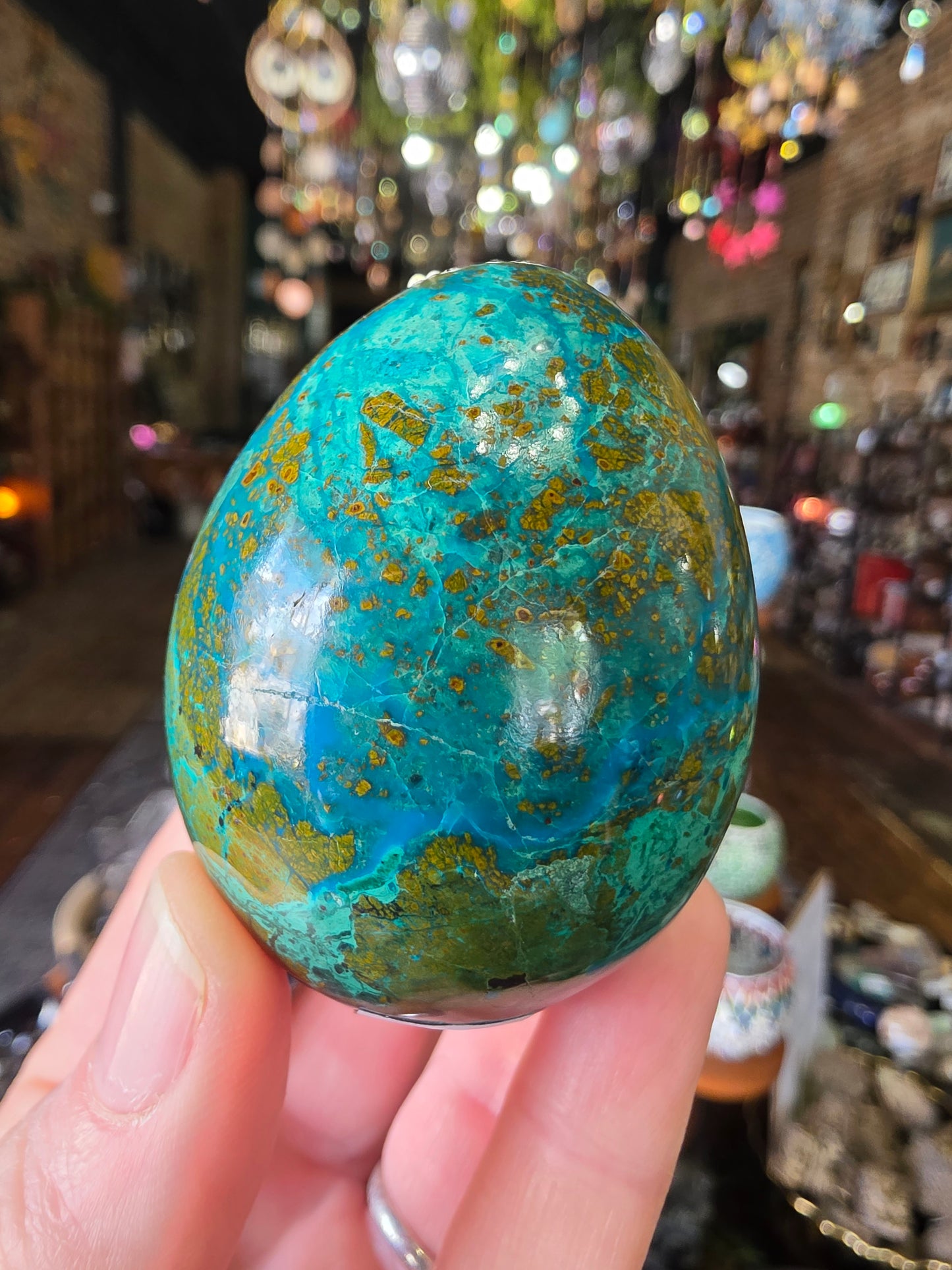 Chrysocolla and Cuprite Egg