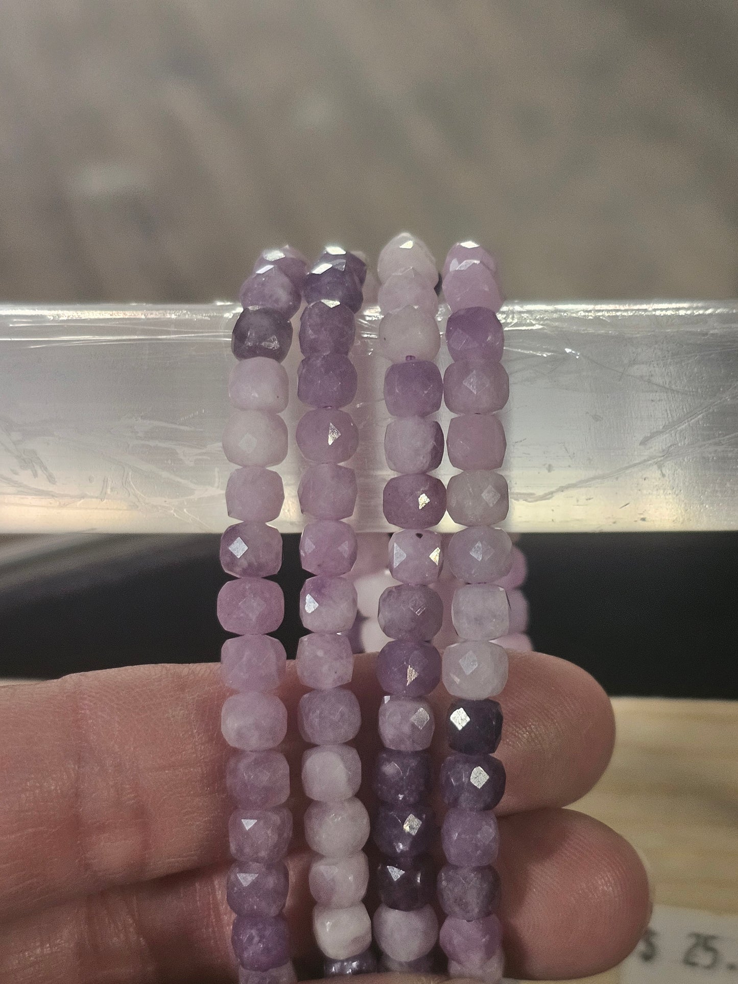 Lepidolite Faceted Stretch Bracelet