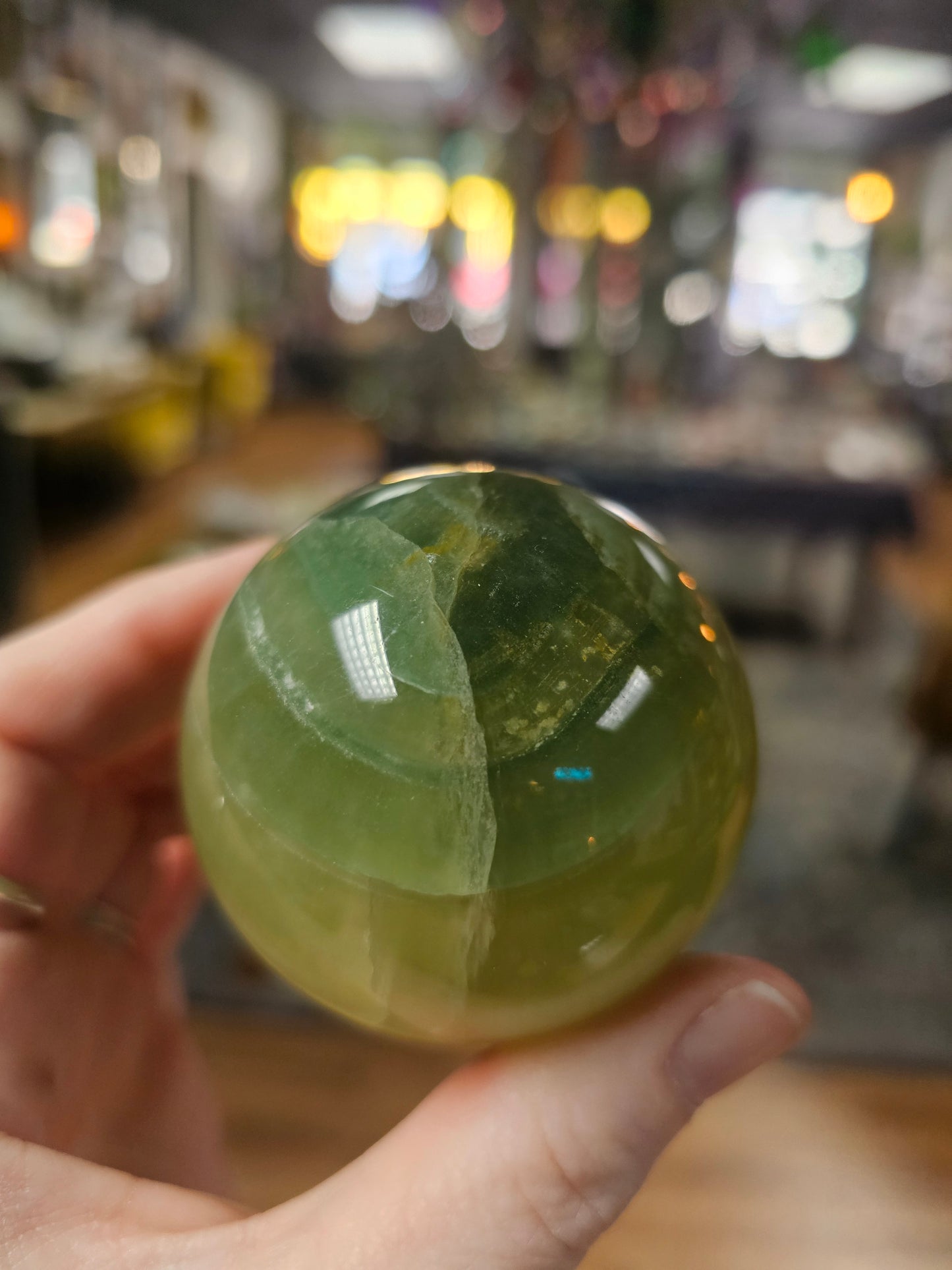 Mango Fluorite Sphere