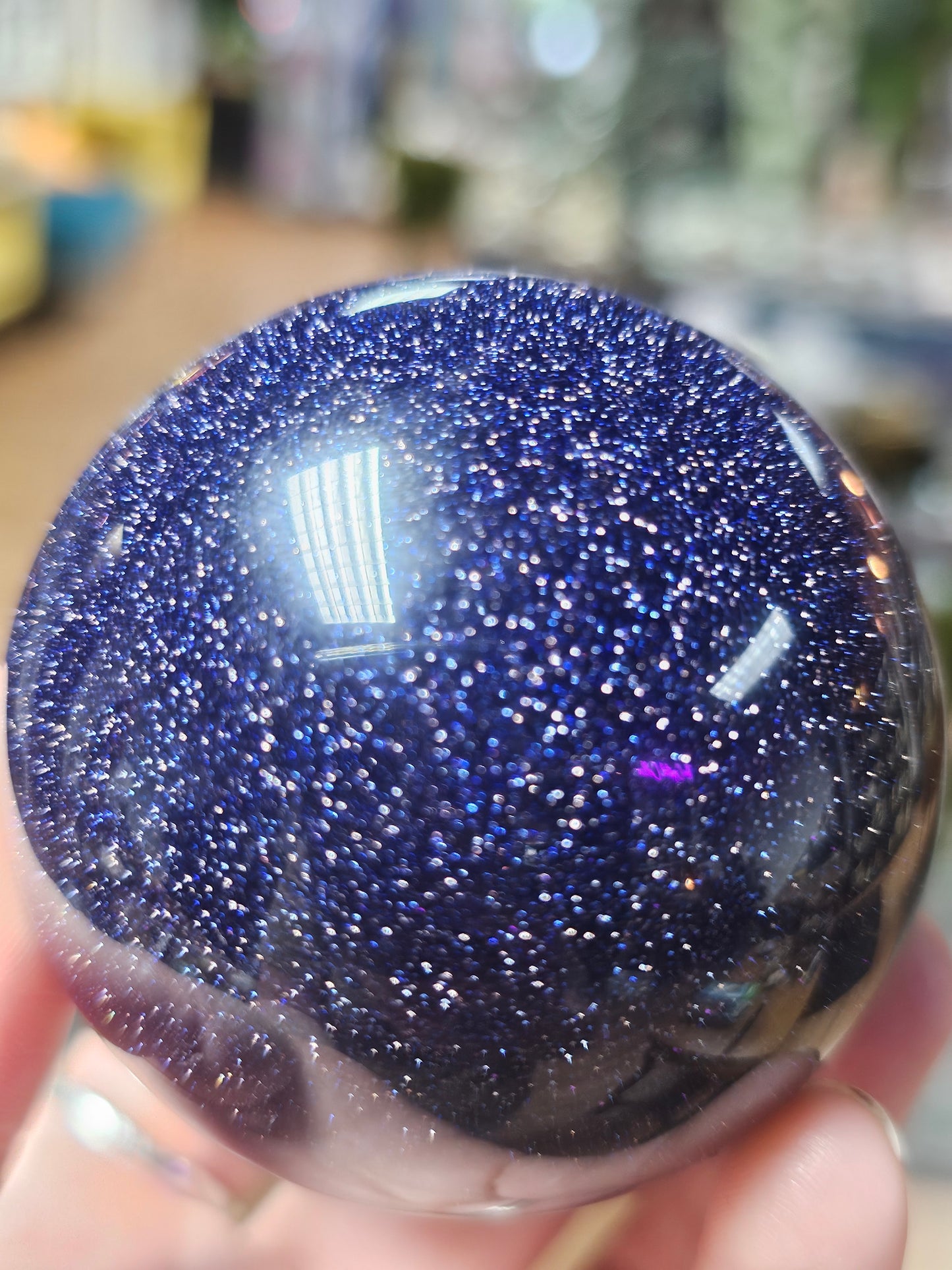 Blue Goldstone Sphere