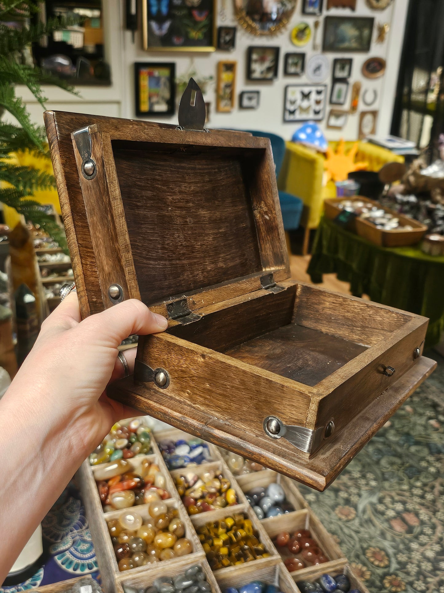 Carved Wood Latched Box