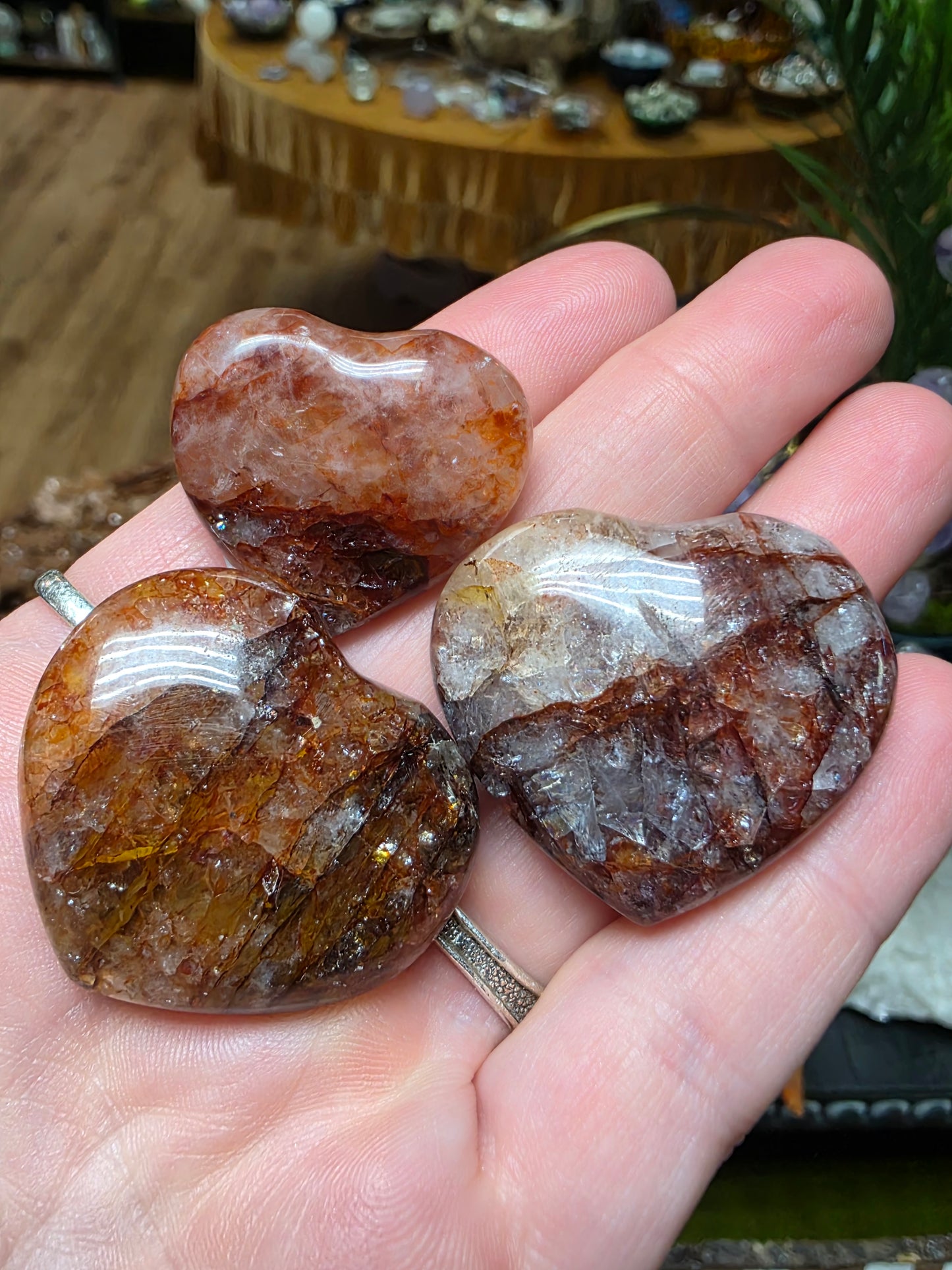 Mini Fire Quartz Heart