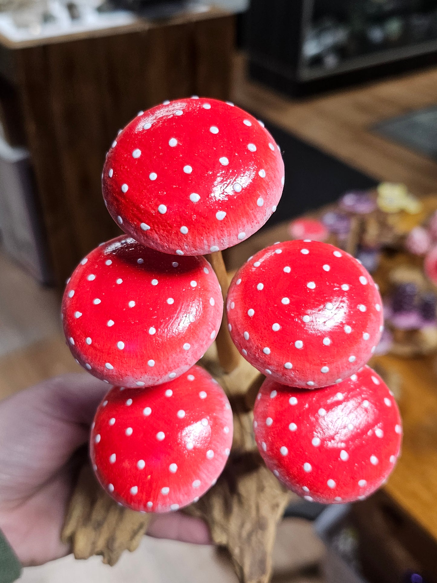 Wood Mushroom Carvings