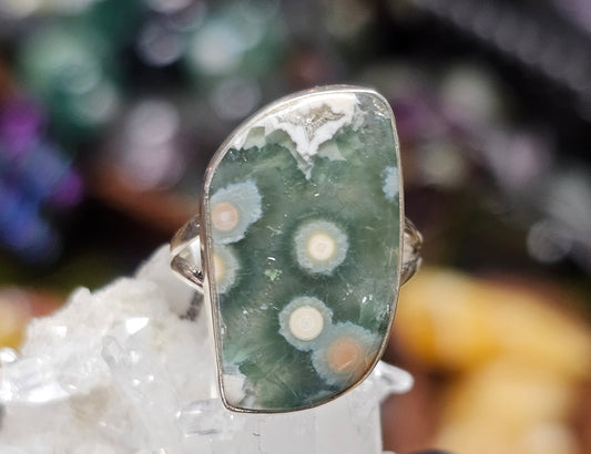 Size 7.5 Ocean Jasper Ring