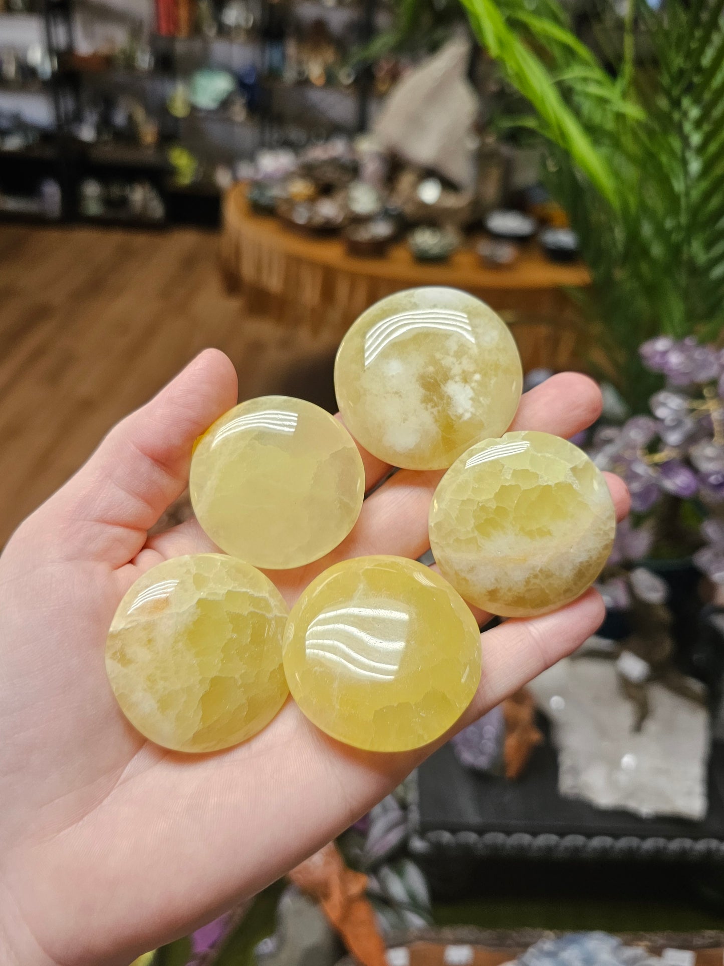 Lemon Calcite Pocket Stone