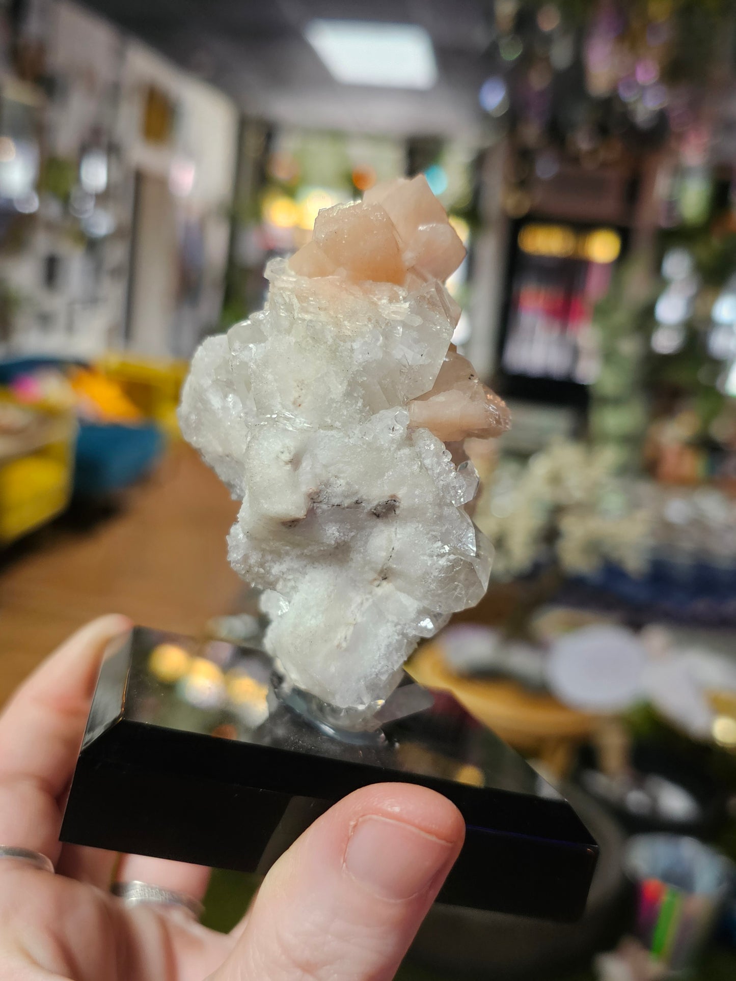 Stillbite on Apophyllite