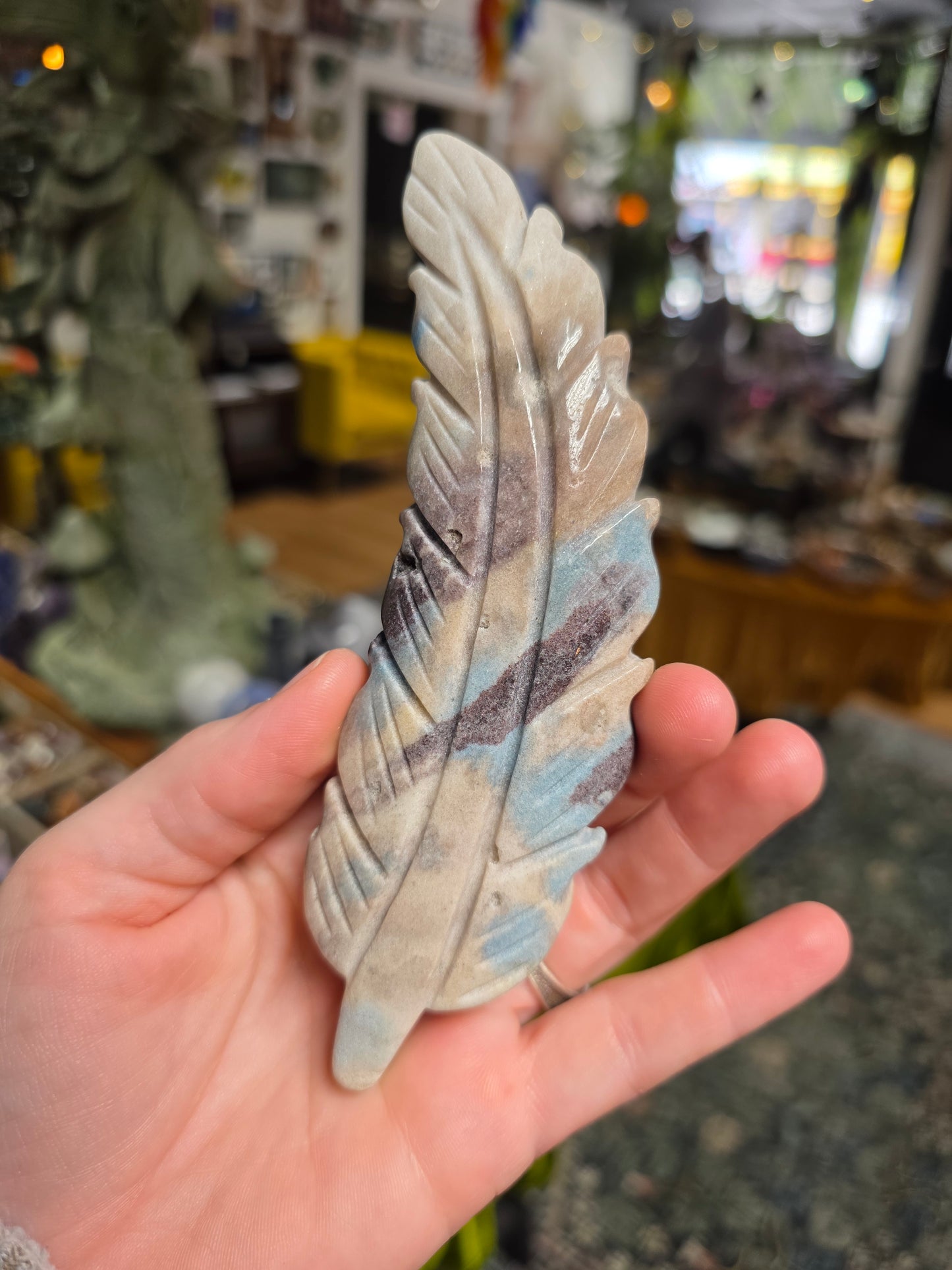 Trollite Feather Carving