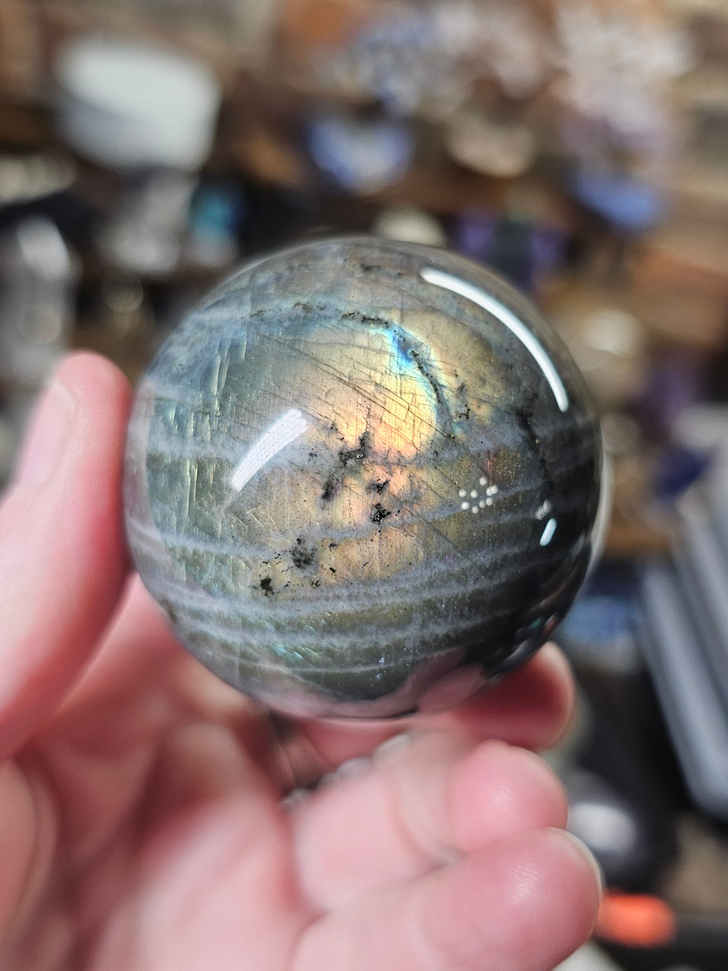 Orange Labradorite Sphere
