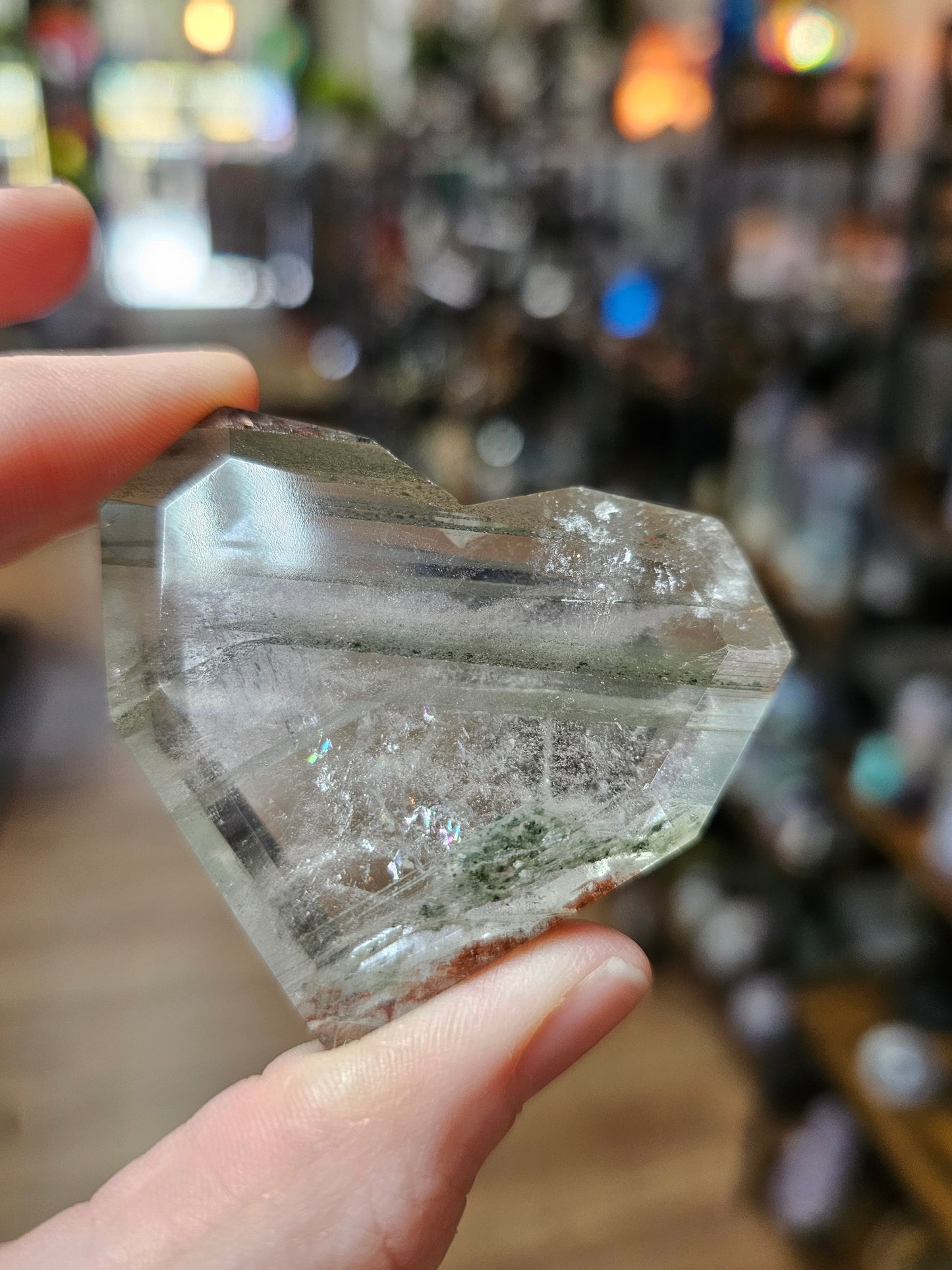 Faceted Garden Quartz Heart