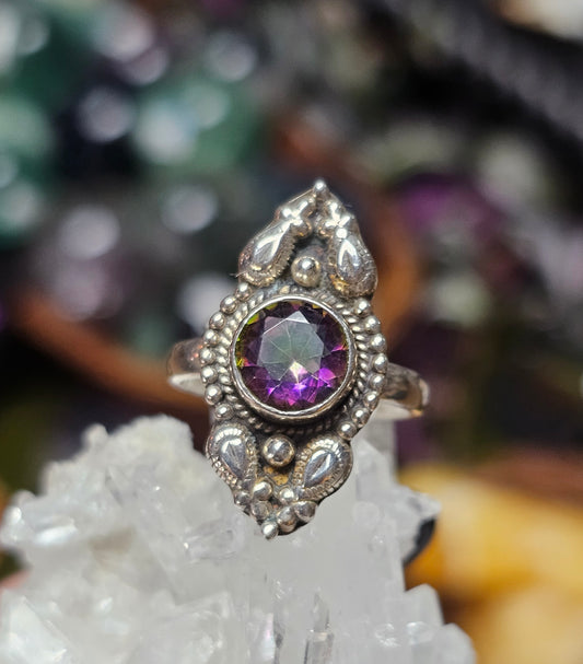 Size 7 Lab Created Mystic Topaz Ring