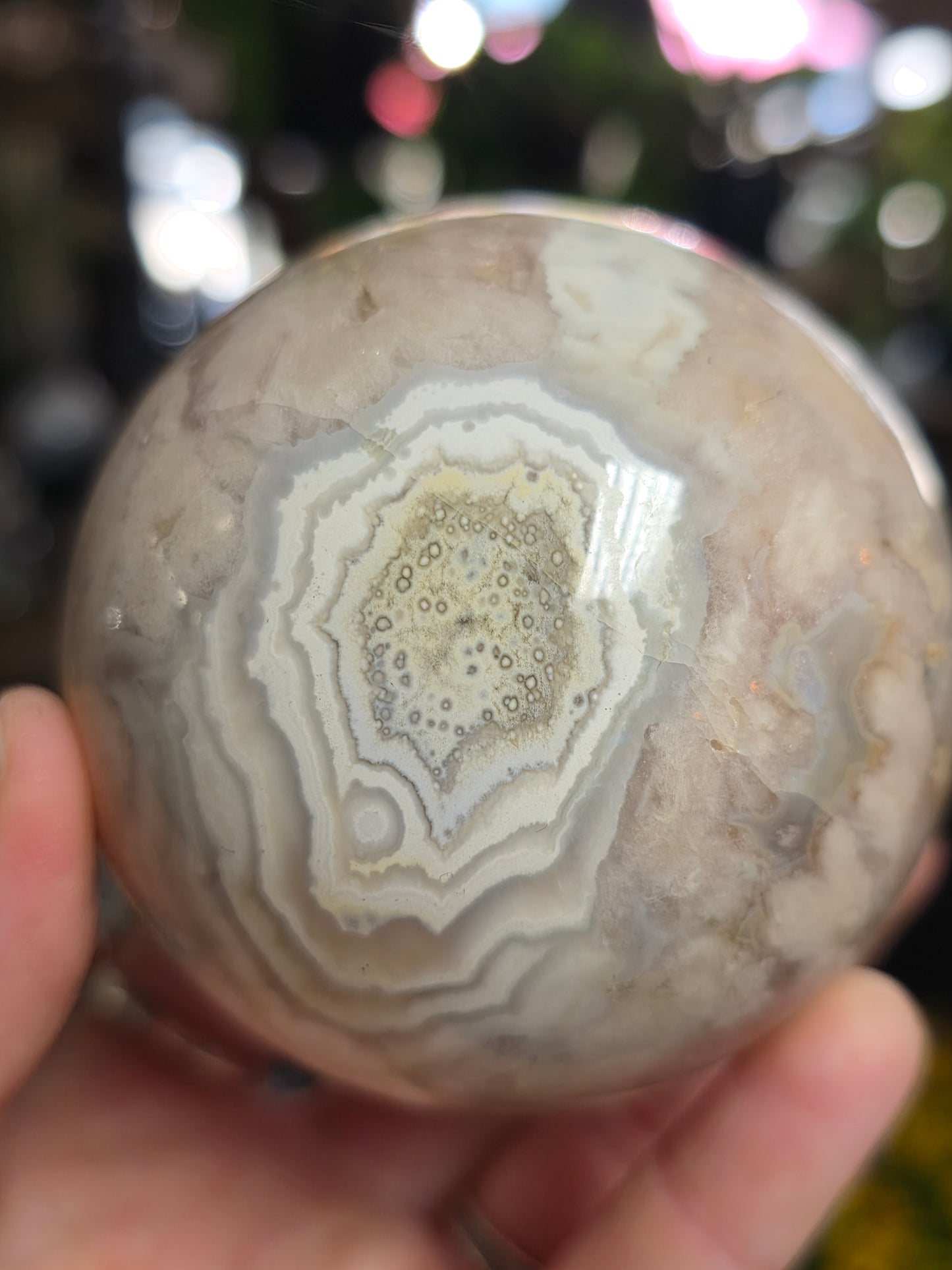 Flower Agate Sphere