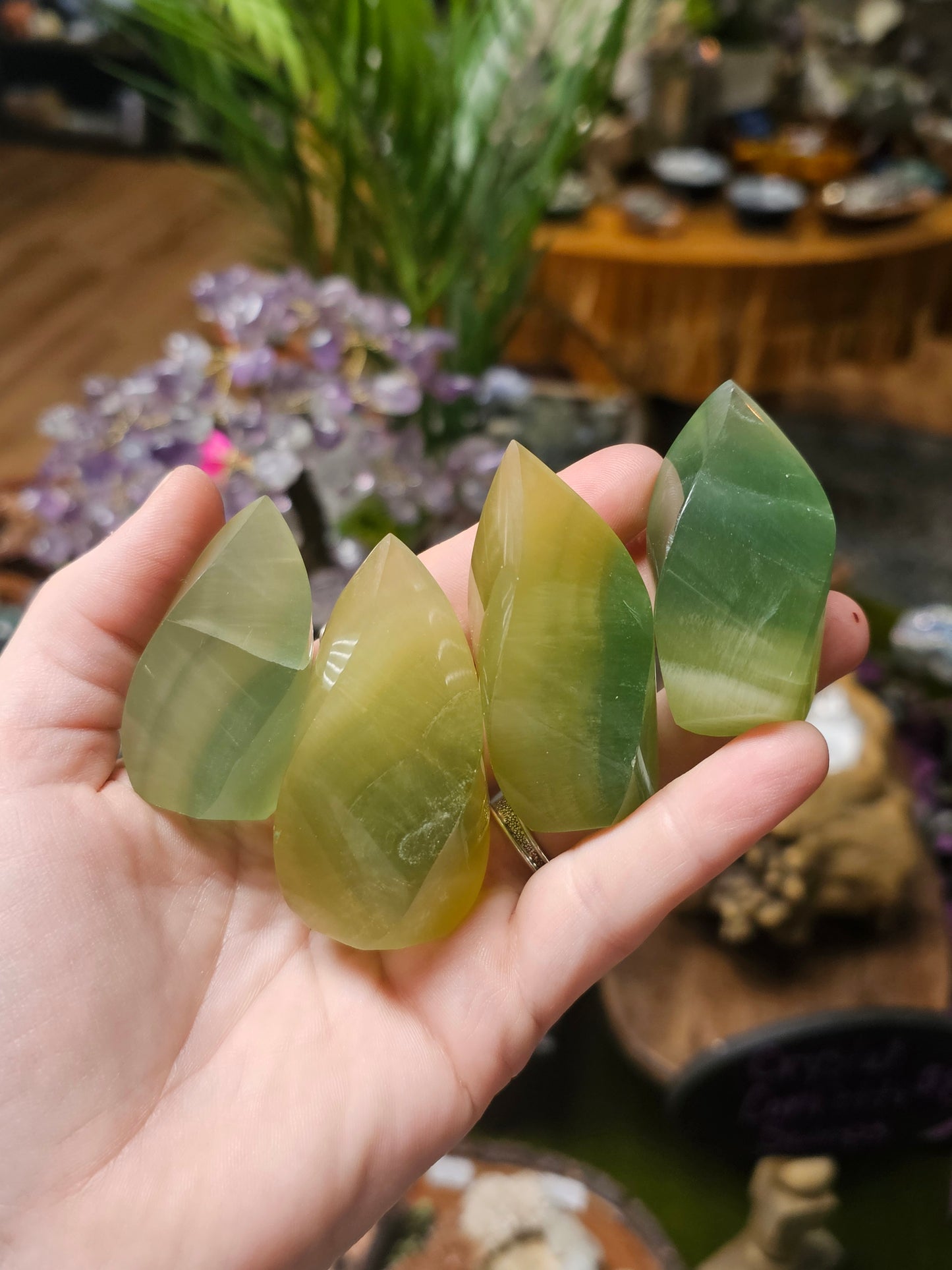 Mini Mango Fluorite Flames