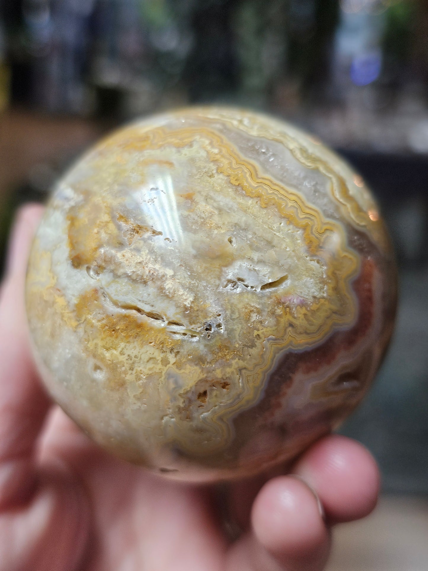 Java Lace Agate Sphere