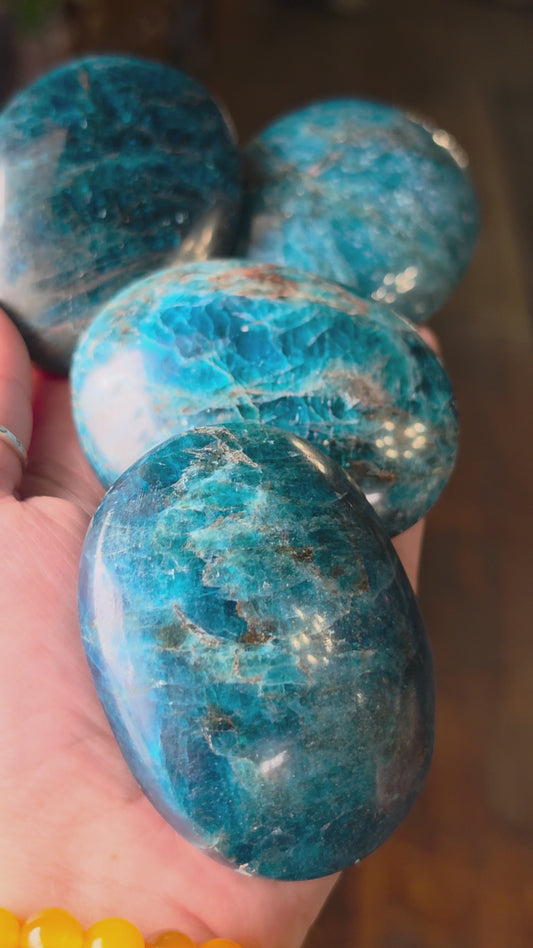 Blue Apatite Palmstone