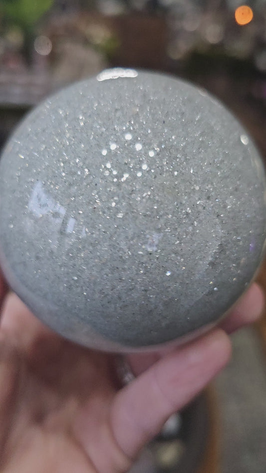 Silver Adventurine Sphere