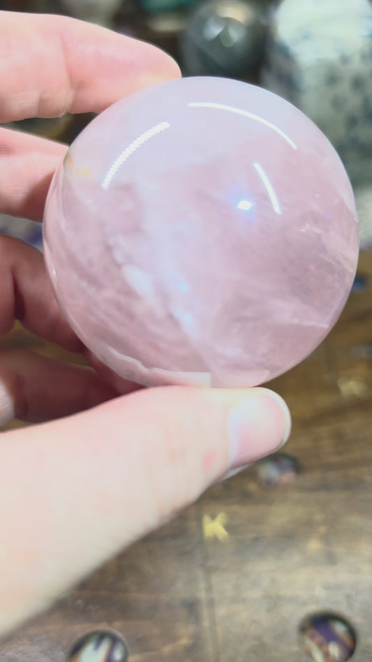 Star Rose Quartz Sphere