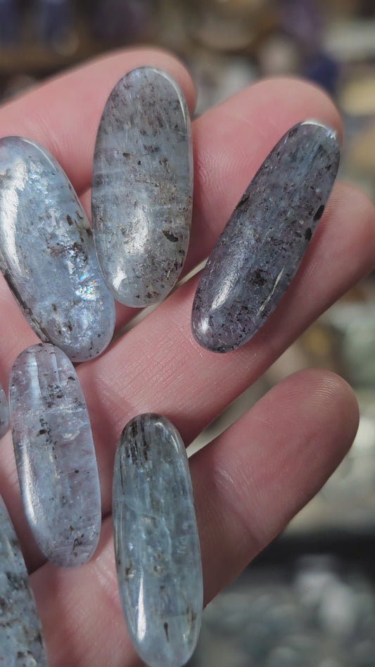 Blue Kyanite Oblong Oval Cabochons