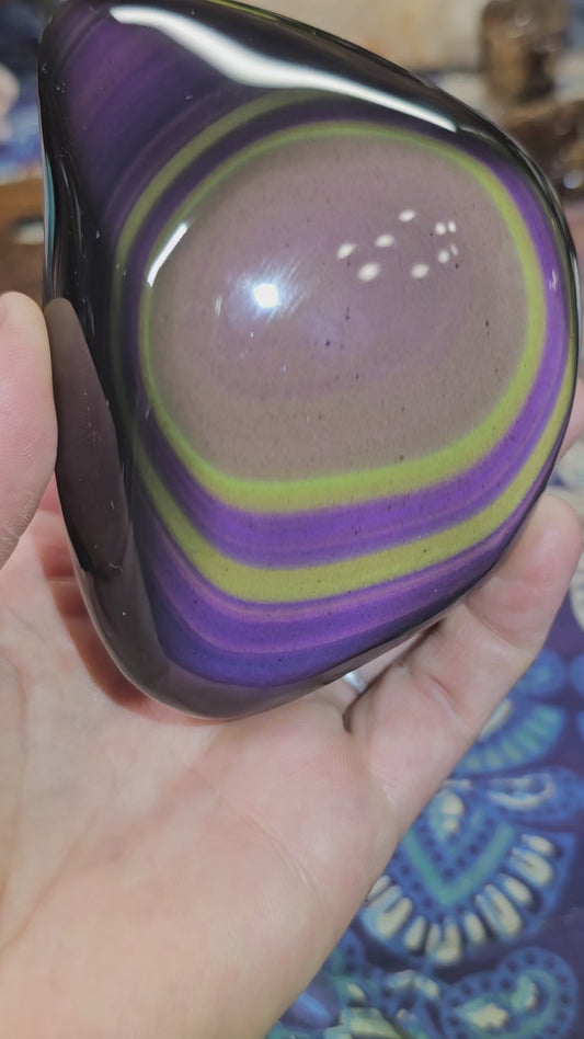 High Grade Rainbow Obsidian Free form