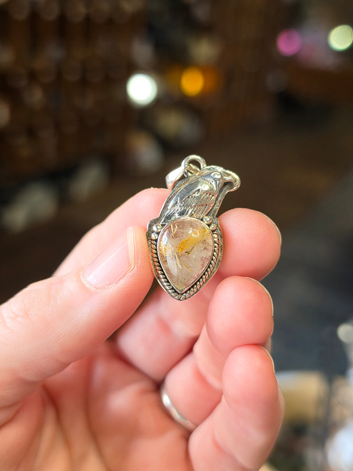 Rutilated Quartz Pendant