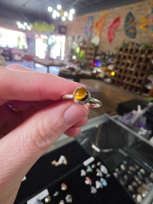 Tiger Eye Ring Size 8
