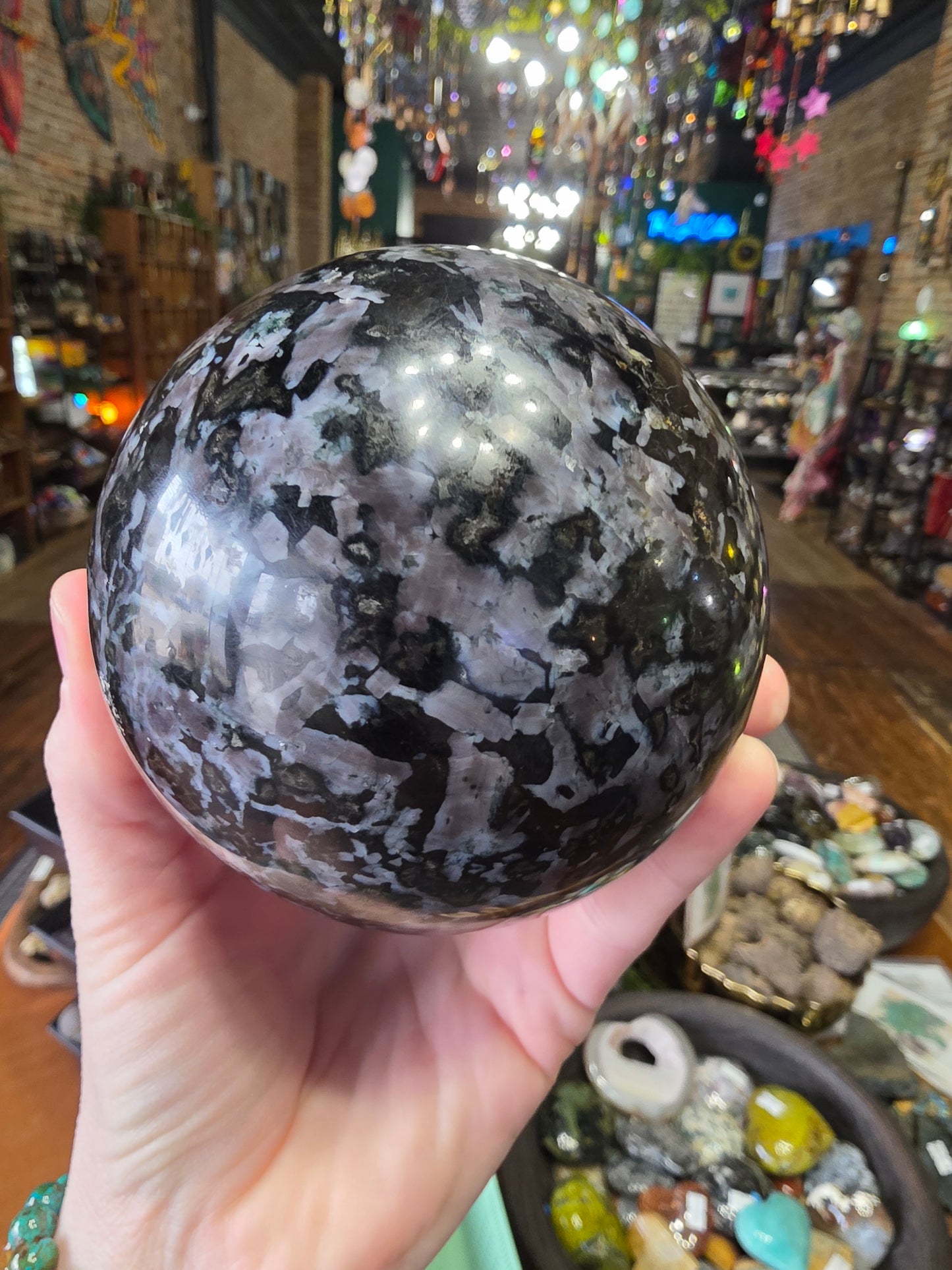 Indigo Gabro Sphere (Merlinite)