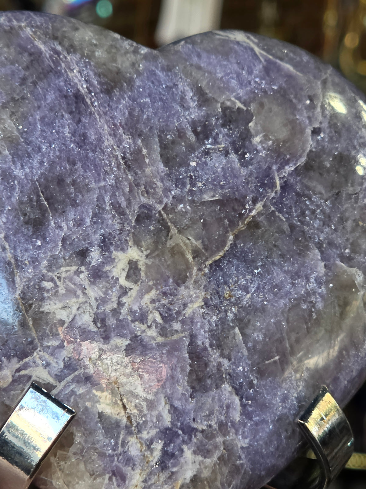 Lepidolite Heart with stand