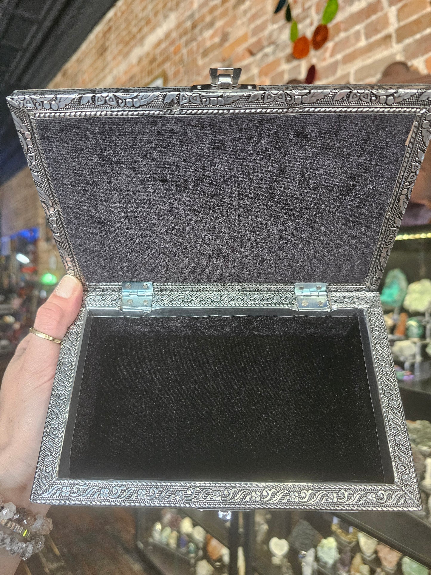 Silver Elephant Jewelry Box