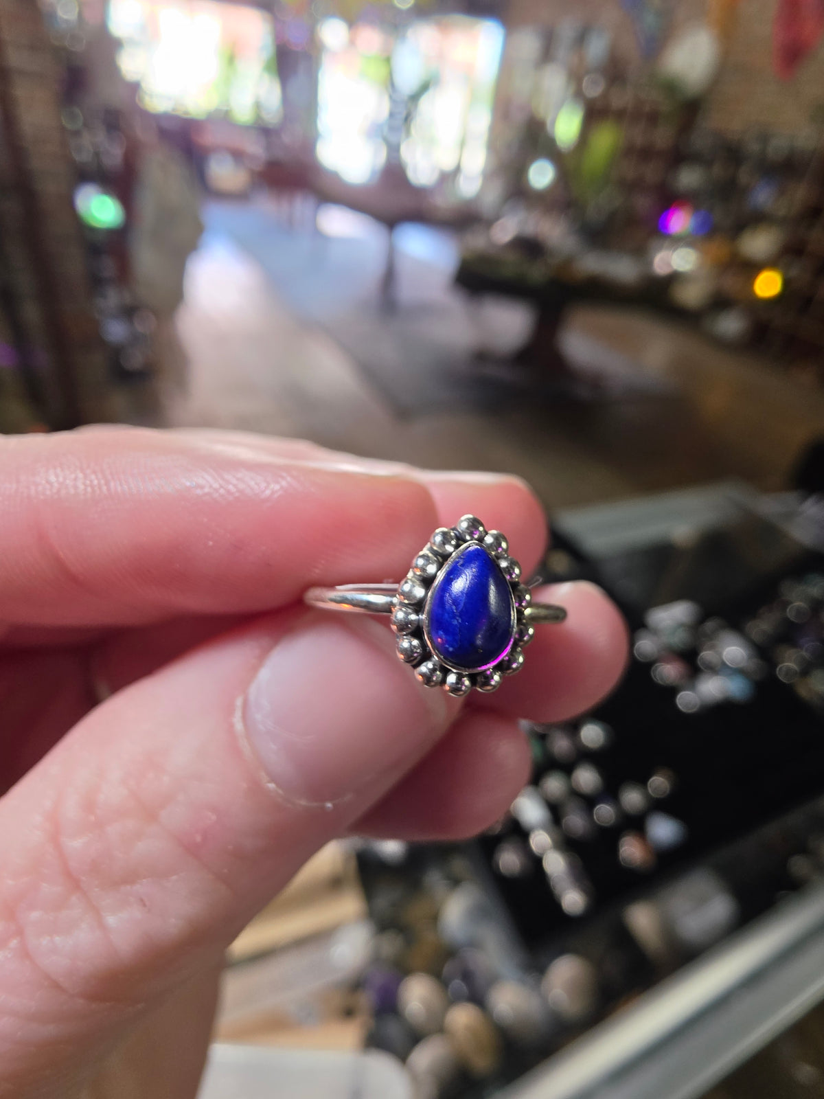 Lapis Lazuli Ring Size 5 (Enhanced)