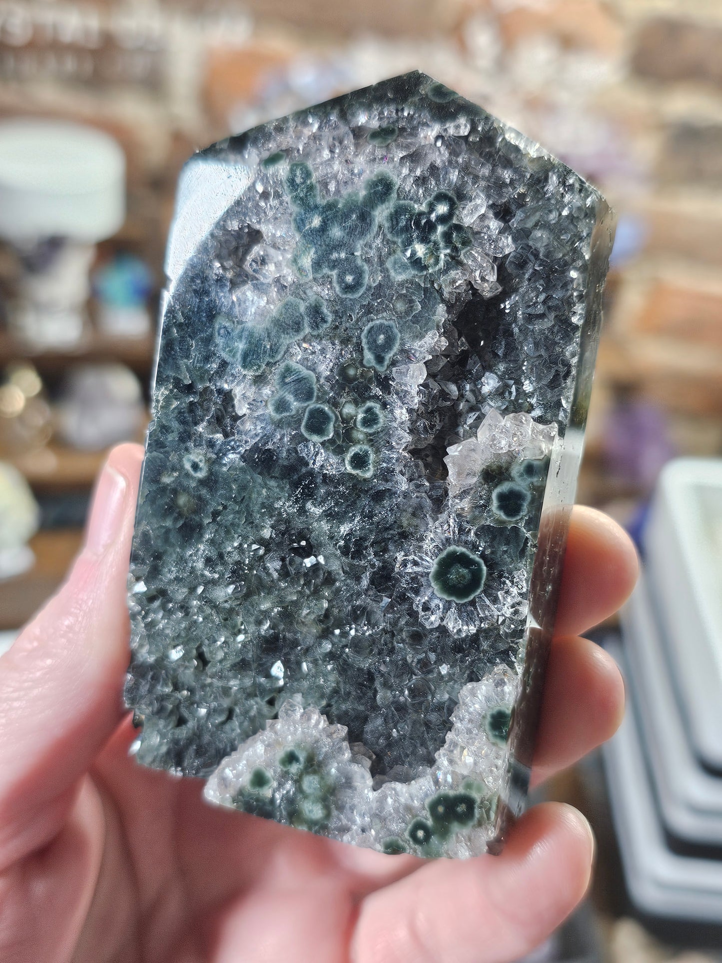 Druzy Orbicular Jasper Tower