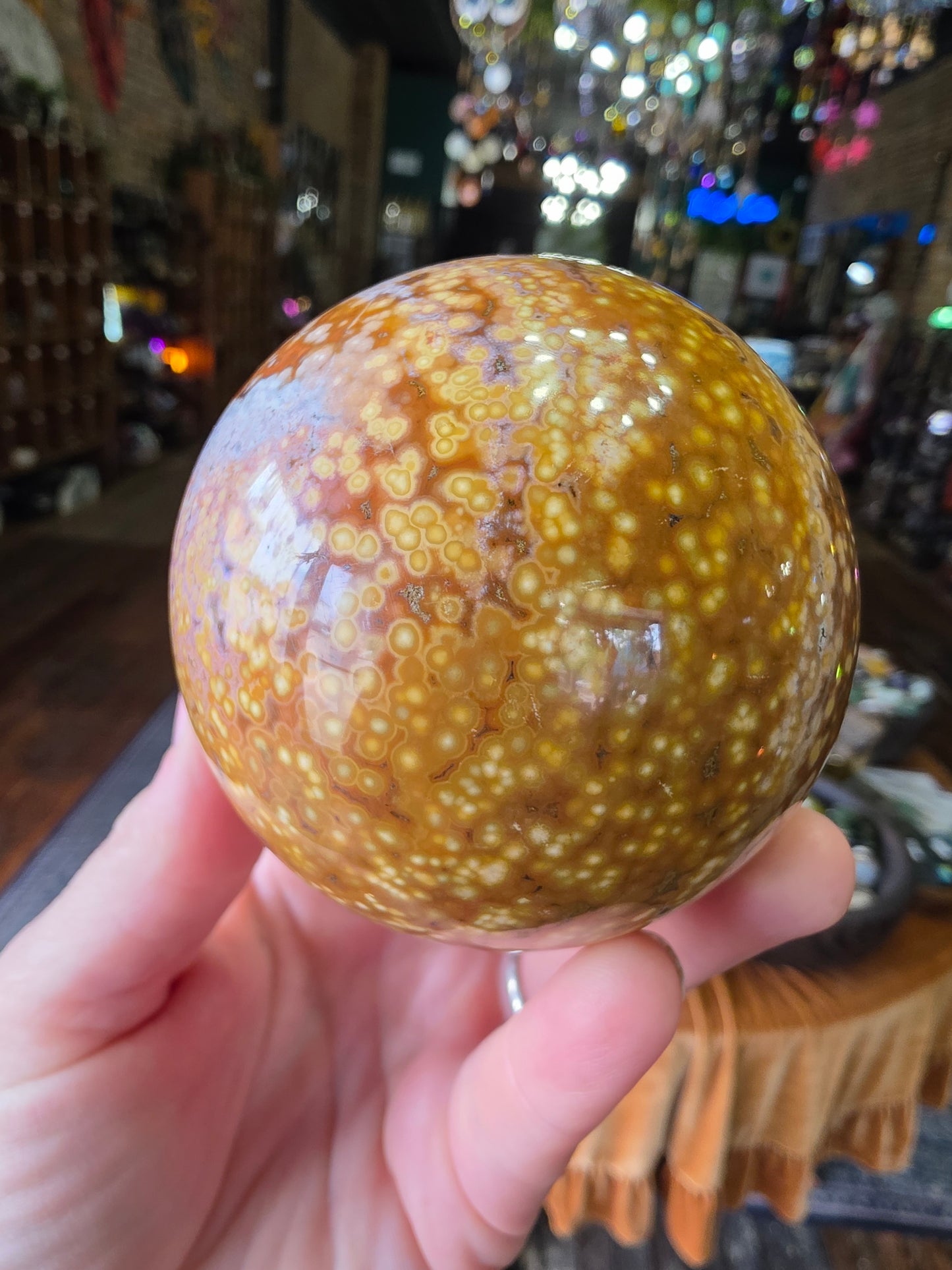 Orbicular Jasper Sphere